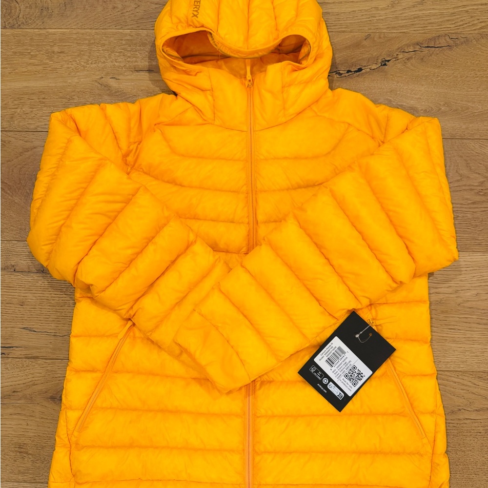 Arc'teryx Women's Bright Yellow Puffer Jacket with Hood